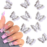 10 Pezzi Lega Farfalla Ciondoli per Unghie Metallo Pietre Ciondolo per Nail Art per Diamanti Unghie Gemme Gioielli per Unghie Decorazioni artistiche Creazione di Gioielli per Unghie