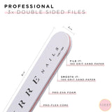 AIRRE 500 Unghie in gel professionali e 3 lime per scatola - (10 misure) Unghie finte French Half Moon, Uso in salone e a casa, Taglio, limatura e modellatura, Gel UV/LED, Smalto per unghie e Nail Art (Naturale)