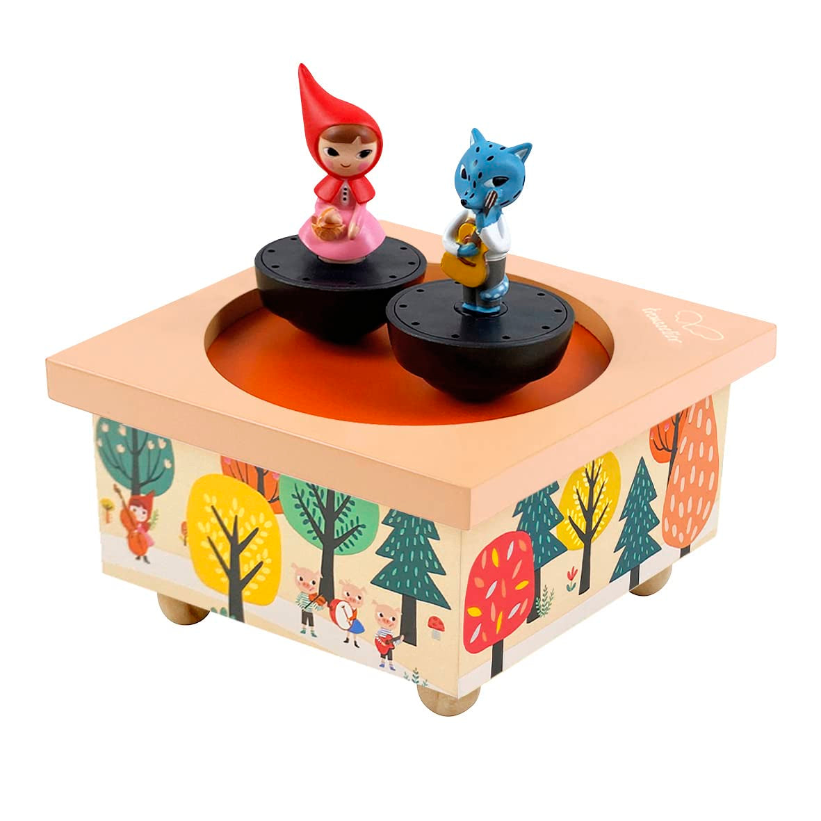 Trousselier - Cappuccetto Rosso - Carillon danzante - Carillon - Regalo di Compleanno Ideale - 2 Figure Staccabili - Facile da Maneggiare - Musica Primaverile di Vivaldi - Colore Multicolor, S95095, Giochi per Bambini Grandi Naty Shop Default Title