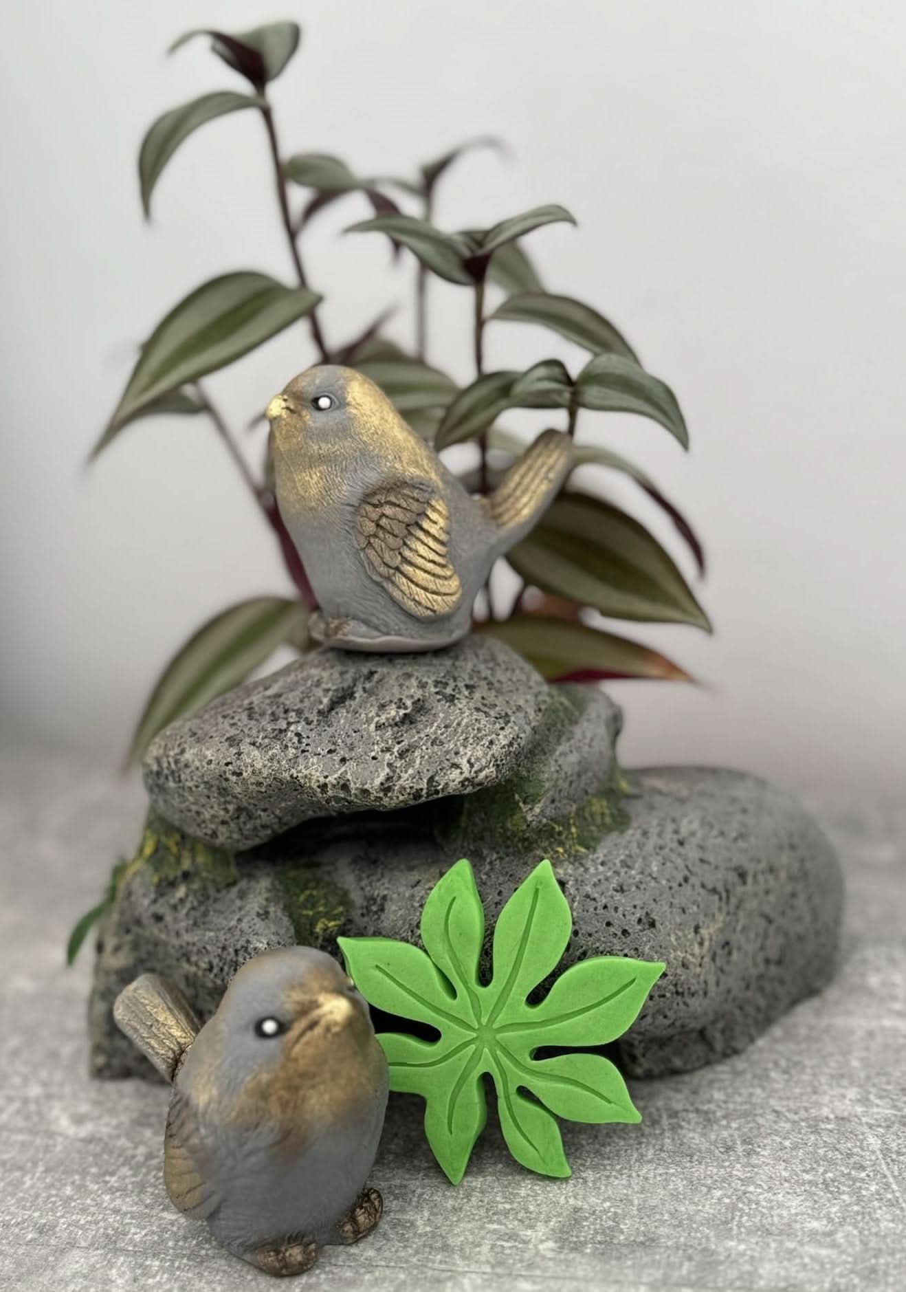 Set 3 decorazioni in zucchero commestibile, Uccelli Esotici Decorazioni in Pasta di Zucchero Nati Shop