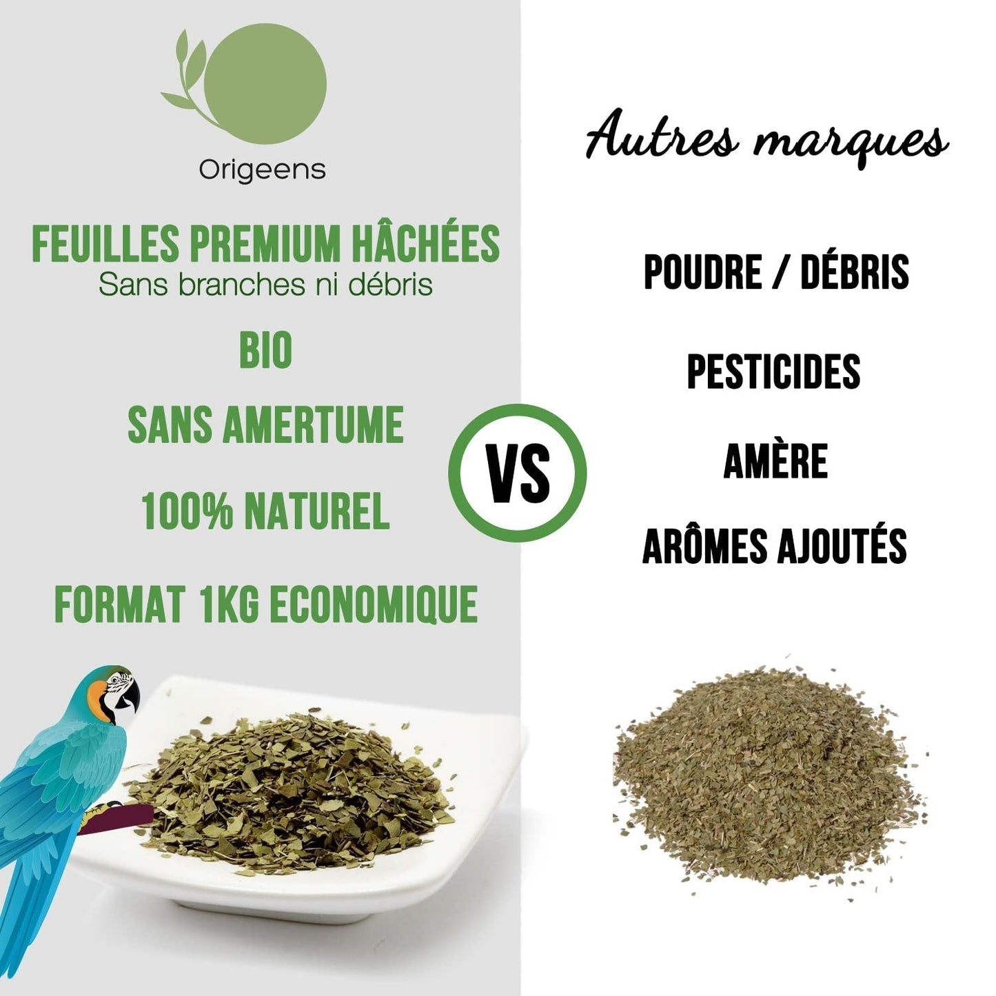 ORIGEENS BIO YERBA MATE TEA 200G - L'originale I Bio Yerba Mate non tostato, foglie, senza gambi, polvere e briciole I Bevanda energizzante e disintossicante