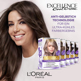 L'Oréal Paris Tintura permanente per capelli con risultato colore ultra cool, copertura del 100% dei capelli grigi, set con colorazione, shampoo e crema curativa, Excellence Cool Creme, N. 7.11 Tintura per capelli biondo medio ultra cool (Blond) Naty Shop