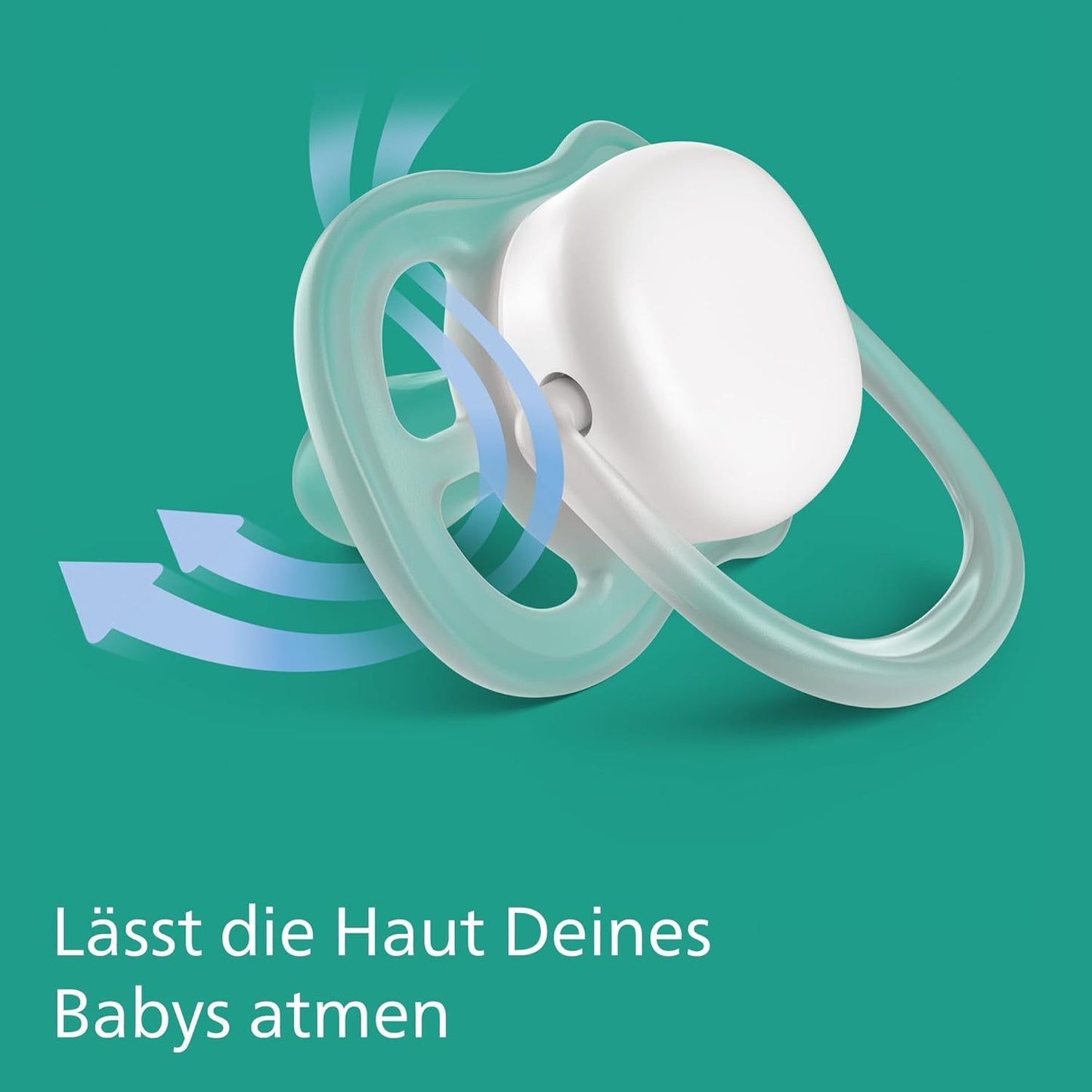 Succhietti Philips AVENT ultra air - confezione da 4 succhietti traspiranti senza BPA per bambini da 0 a 6 mesi, inclusa custodia per il trasporto e sterilizzazione, colore sole/arcobaleno (modello SCF085/65)
