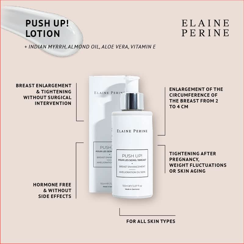 Crema per l'ingrandimento del seno e il lifting del seno, ingredienti naturali - PUSH UP! di Elaine Perine™ Cosmetici e Beauty Naty Shop