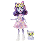 Enchantimals HHB90 - Bambola Hadley Husky (circa 15 cm) e cane da slitta, bambola piccola con gonna e accessori staccabili, ottimo regalo per bambini dai 4 anni in su