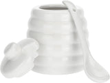 la Porcellana "Zuccheriera con Cucchiaio, Confezione Regalo, Bianco"
