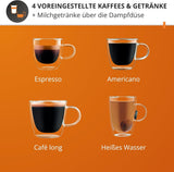 Macchina per caffè espresso manuale Krups Precision con portafiltro e macinacaffè, macchina per caffè barista con pannello di controllo intuitivo, impostazioni di pre-infusione, macchina per caffè espresso con ugello vapore, riscaldamento rapido, XP801T10