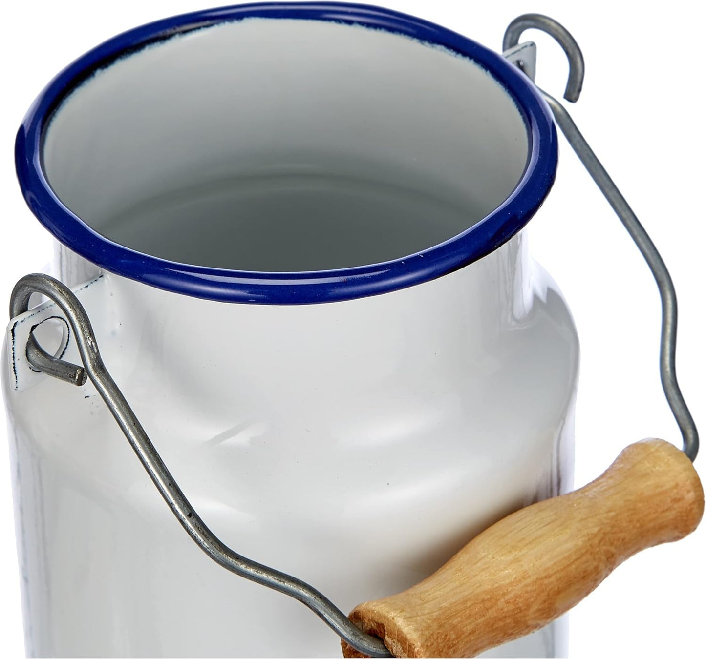 904301 Lattina per latte 1 L, acciaio, bianco/blu, 10 x 10 x 22 cm