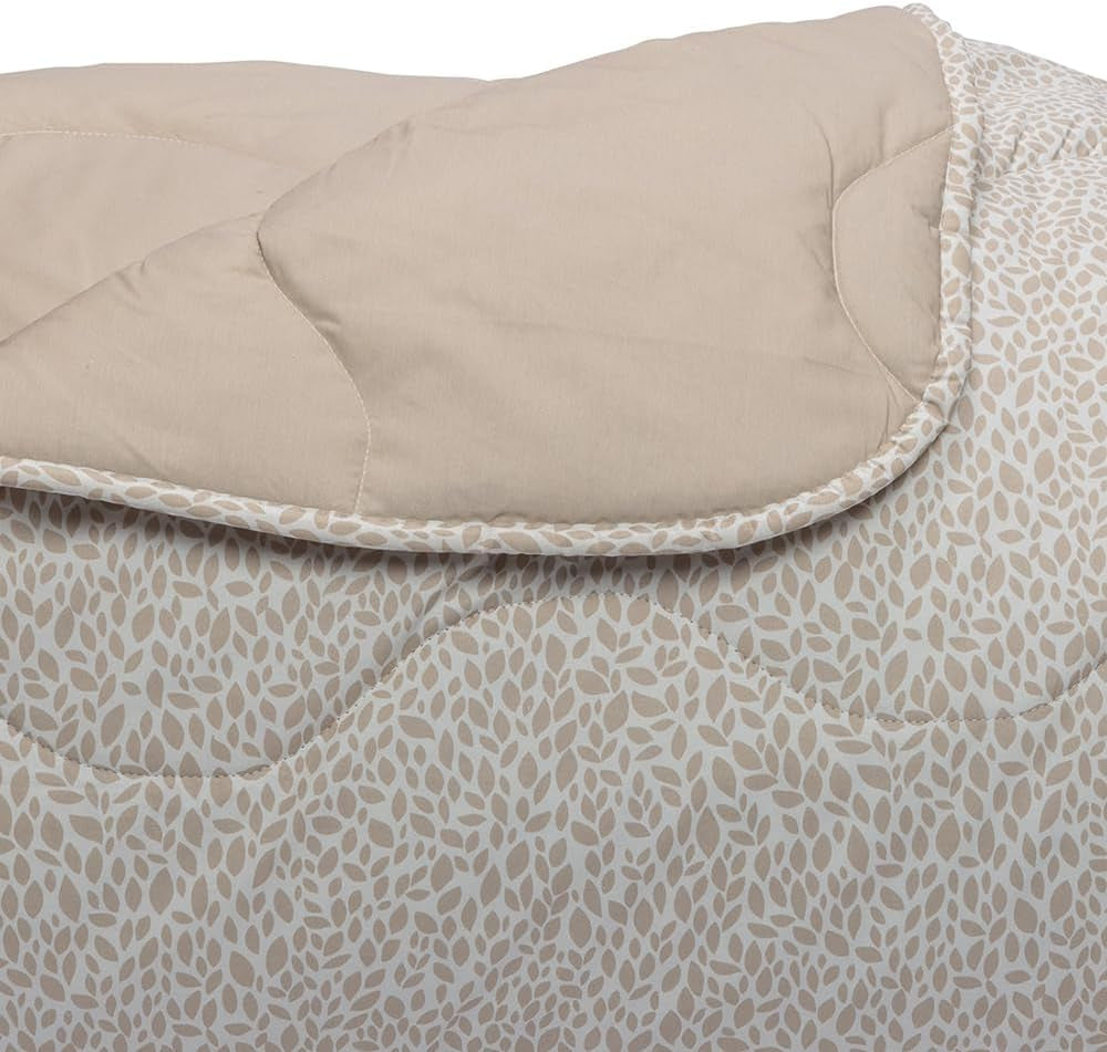 Foppapedretti Nacht&Natur copripiumino matrimoniale 2P; petali sabbia, rivestimento 100% cotone, Trapunte e trapunte Made in Italy Naty Shop