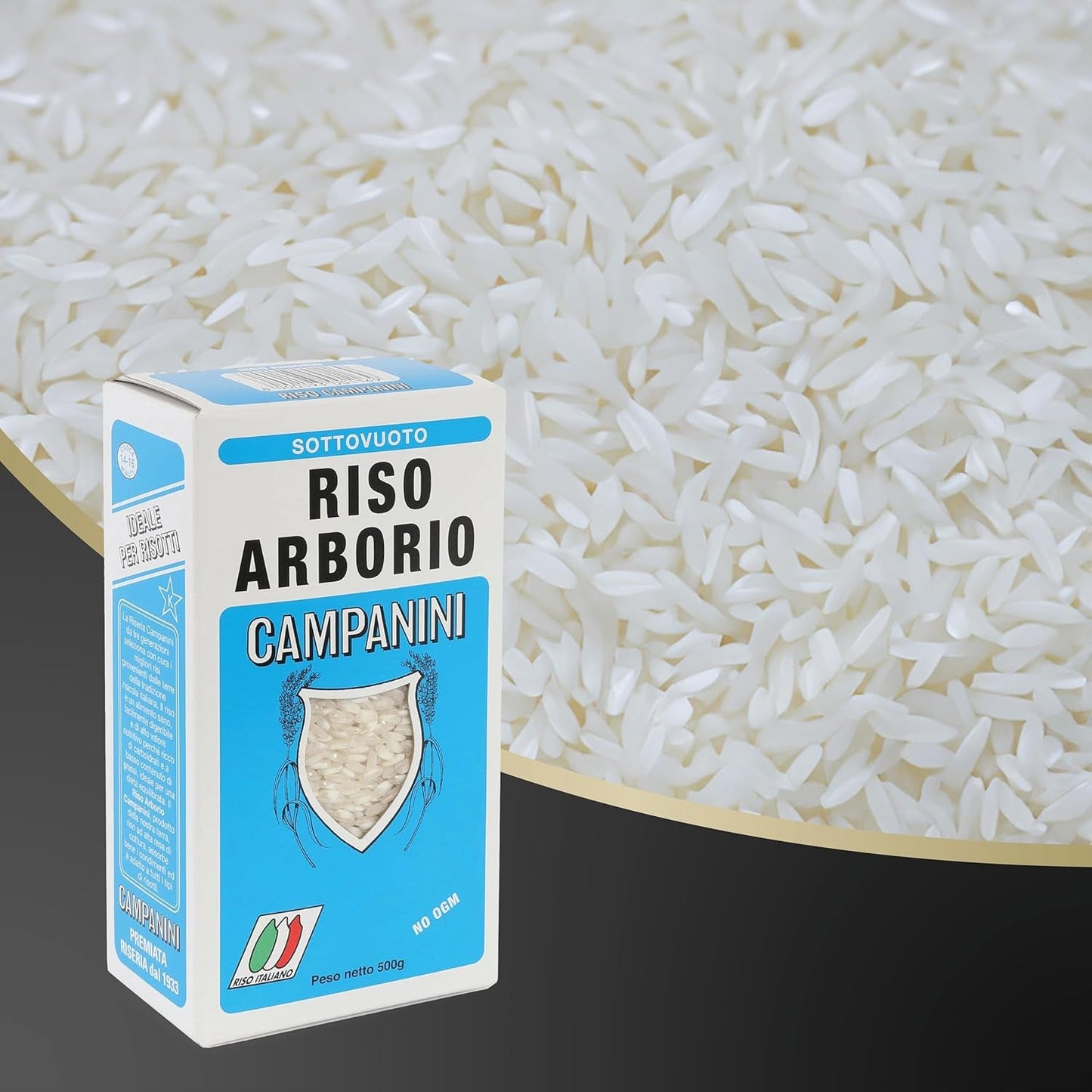 ‎Riso Per Risotti Risera Campanini 500 g – Riso Per Risotti All'Italiana, Riso Arborio Riso, Risotto Cremoso