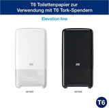 Tork 127530 Carta igienica morbida Midi di qualità avanzata per dispenser di carta igienica Tork T6 doppio rotolo / Carta igienica morbida resistente agli strappi a 2 veli, confezione da 27 (27 x 100 metri)