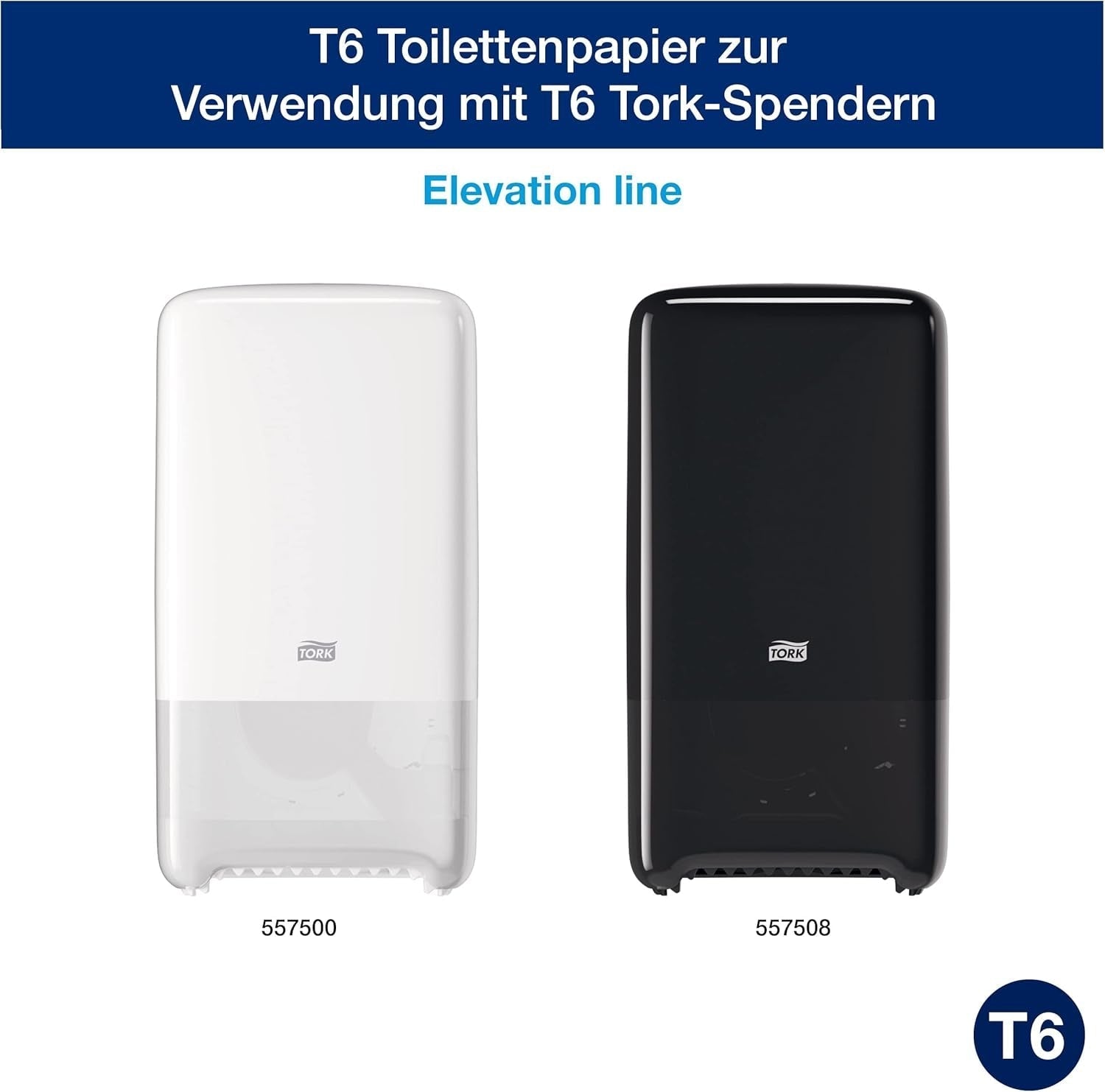 Tork 127530 Carta igienica morbida Midi di qualità avanzata per dispenser di carta igienica Tork T6 doppio rotolo / Carta igienica morbida resistente agli strappi a 2 veli, confezione da 27 (27 x 100 metri)