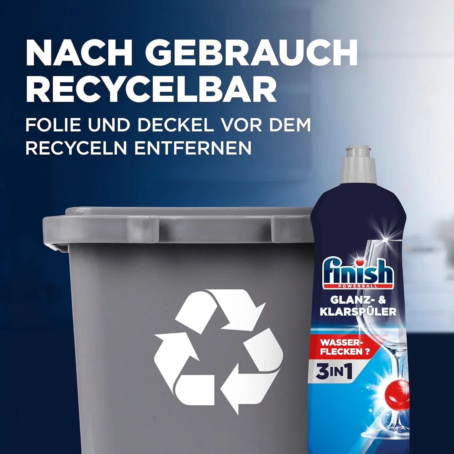 Finish Shine & Brillantante - Per stoviglie lucide e asciutte senza macchie d'acqua - Megapack 800 ml (confezione da 3) Naty Shop