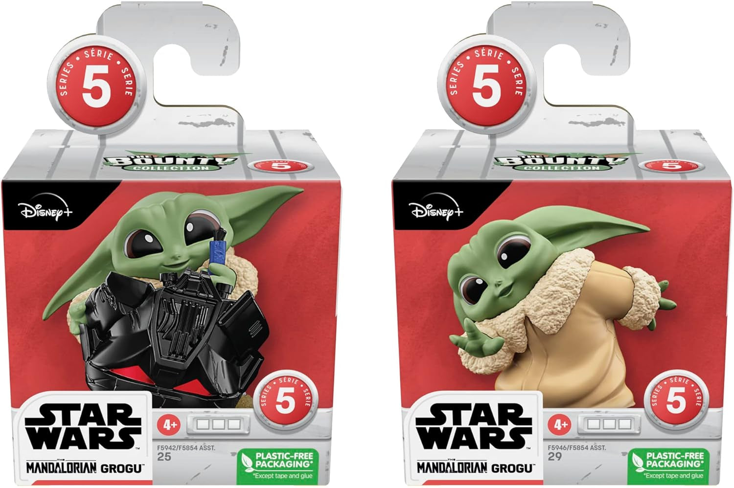 Star Wars Hasbro the Bounty Collection Serie 5, Grogu Figures Confezione da 2, Gioco Casco, Gioco Peek-a-Boo, Giocattolo 4+ Anni, 5,5 cm, Multi, F5941 Action Figure Naty Shop
