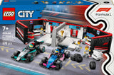Garage F1 LEGO City con auto da corsa Mercedes-Amg e Alpine - Auto da corsa di Formula 1 con 2 piloti e 4 minifigure meccaniche - Regalo per ragazzi e ragazze 7+ e fan 60444 Besuche den LEGO-Store Building Sets
