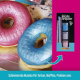 DECOCINO Polvere colorante pastello metallizzata (3X2G) - Blu, Lilla e Rosa - Colorante alimentare in polvere - Polvere glitterata Adatta per fondente come decorazione di torte e decorazioni di torte!