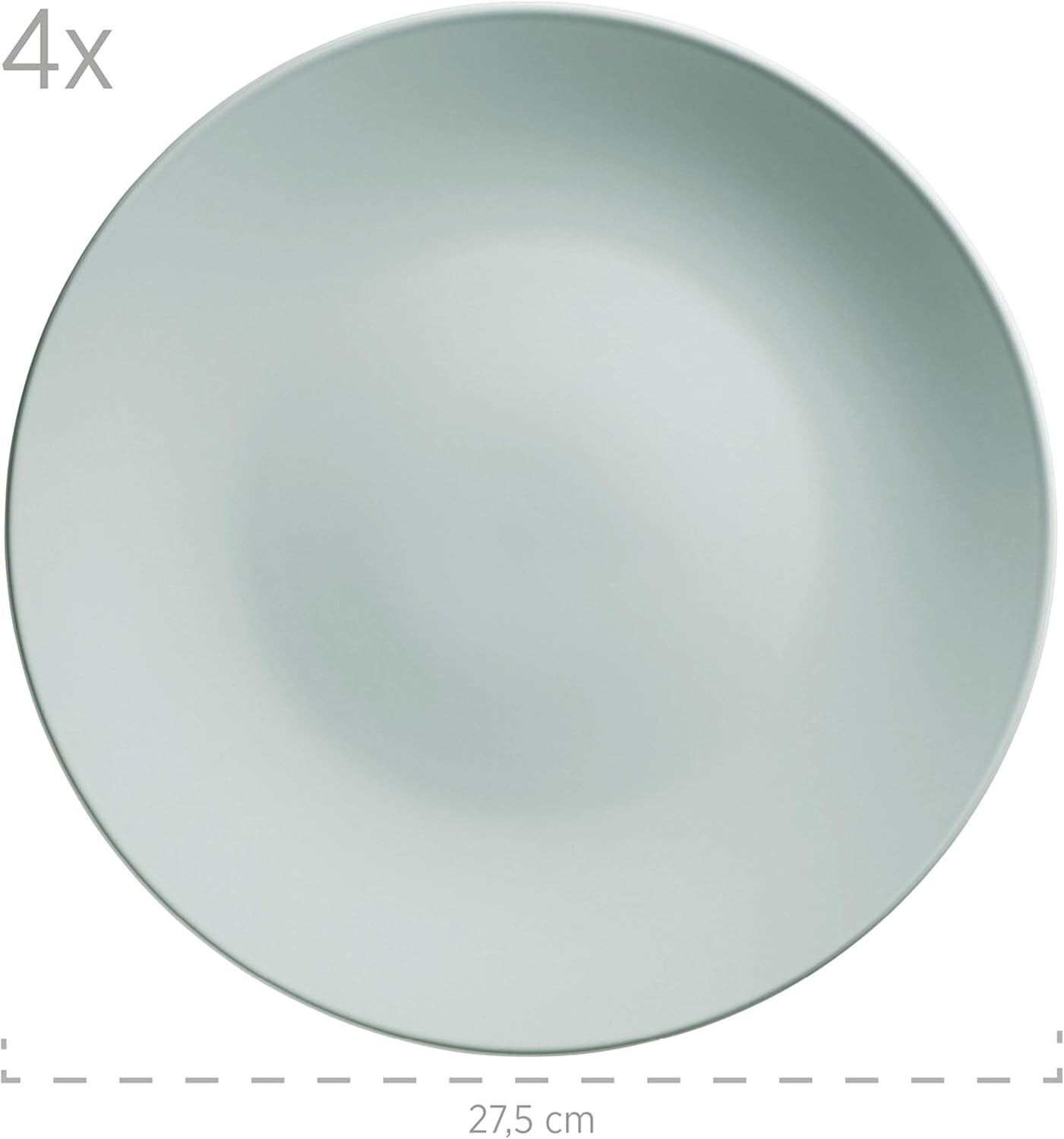 MÄSER Pastel Selection, Modernes Geschirr Set für 4 Personen, 16-teiliges Kombiservice aus Keramik, Steinzeug, Türkis-Grün