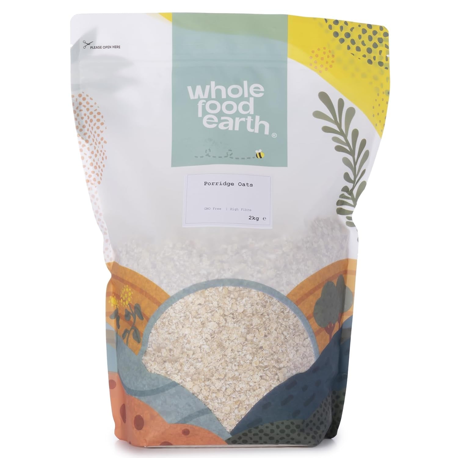 Farina d'Avena Integrale Terra 2 kg | Non OGM | Ricco di fibre