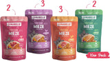 Sanabelle Freshe Mieze - Vassoio Mix | Confezione mista da 10 x 100 g | 4 deliziose varietà di cibo per gatti da provare | Cibo umido per gatti cotto a vapore, proprio come appena cucinato