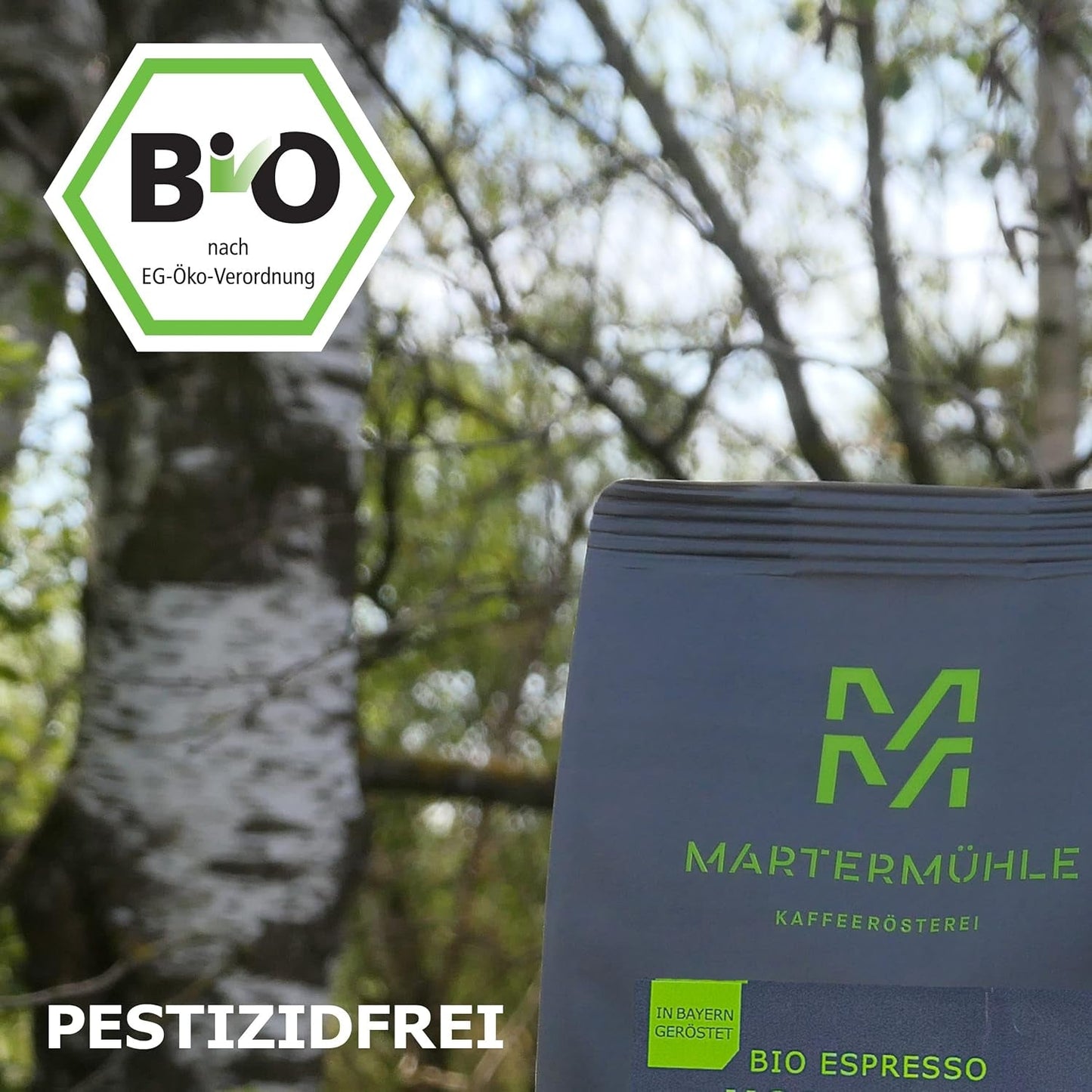 Martermühle Mexiko Bio Espressobohnen entkoffeiniert 1kg mittelkräftig I Arabica I Gusto: Nougat, Zartbitterschokolade I Ganze Bio Espresso-Bohnen schonend geröstet, säurearm
