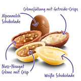 Mix per uova Milka - Colorato mix di uova di cioccolato ripiene per Pasqua, in cinque varianti - 350g
