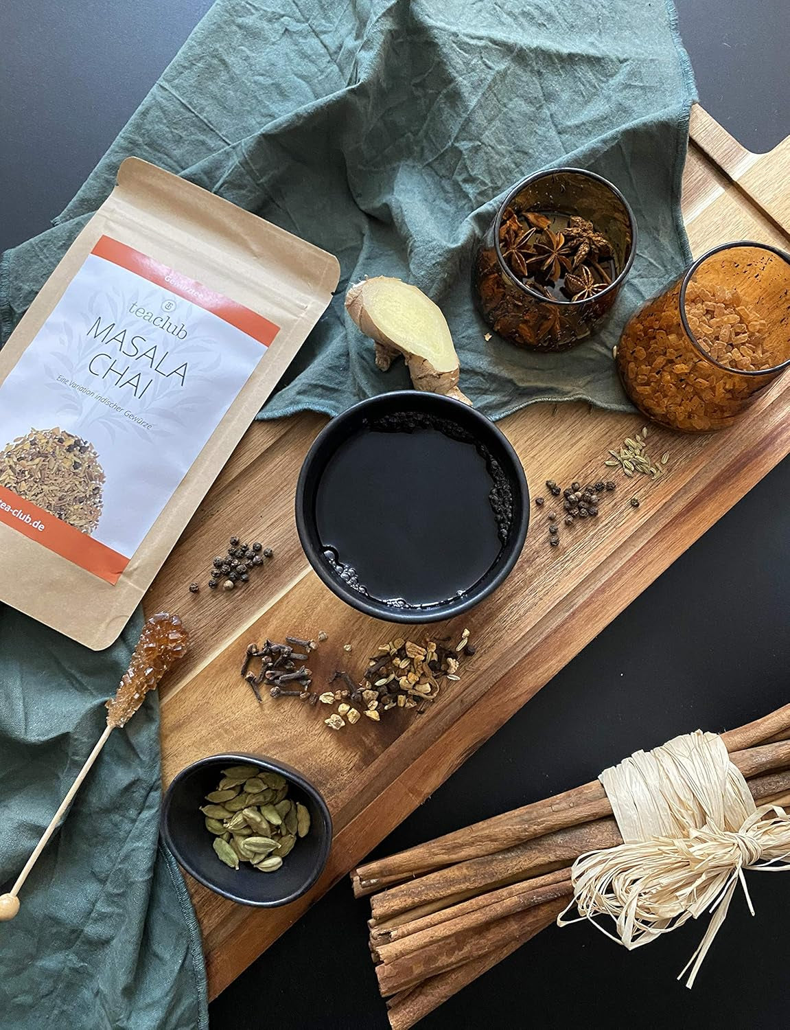 Miscela di spezie per tè Masala Chai 100g, spezie indiane per tè chai o chai latte, 100% naturali, non aromatizzate, Teaclub Tea