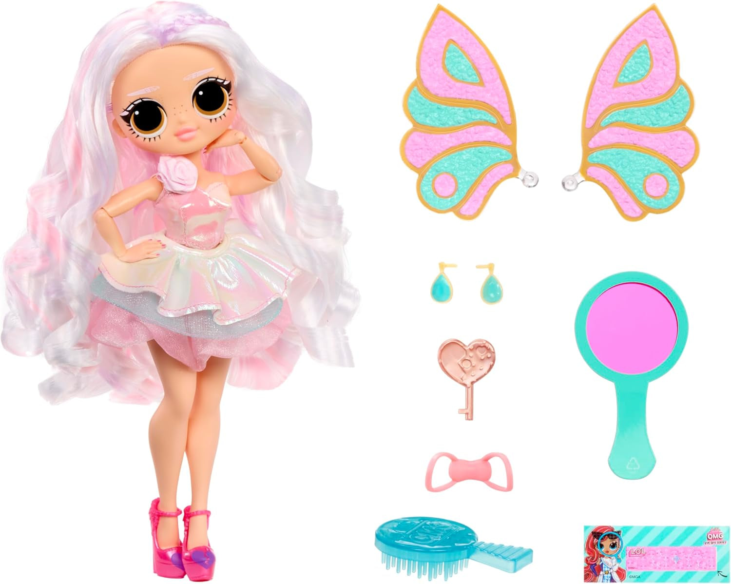 LOL Sorpresa! Serie OMG Eye Spy - Fata - Include 1 bambola con vestito e accessori, risoluzione di enigmi e scoperta a sorpresa, 4 bambole da collezione