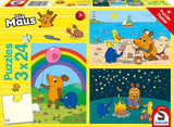 Schmidt Spiele 56212 Mouse Good Friends Puzzle 3X24 Pezzi per Bambini Puzzle Blu Naty Shop Titolo predefinito