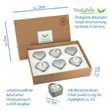 Tealavie Set regalo di 6 tè alla frutta (60 g) Set campione Confezione regalo Grazie Idee regalo per le colleghe Festa della mamma 2024