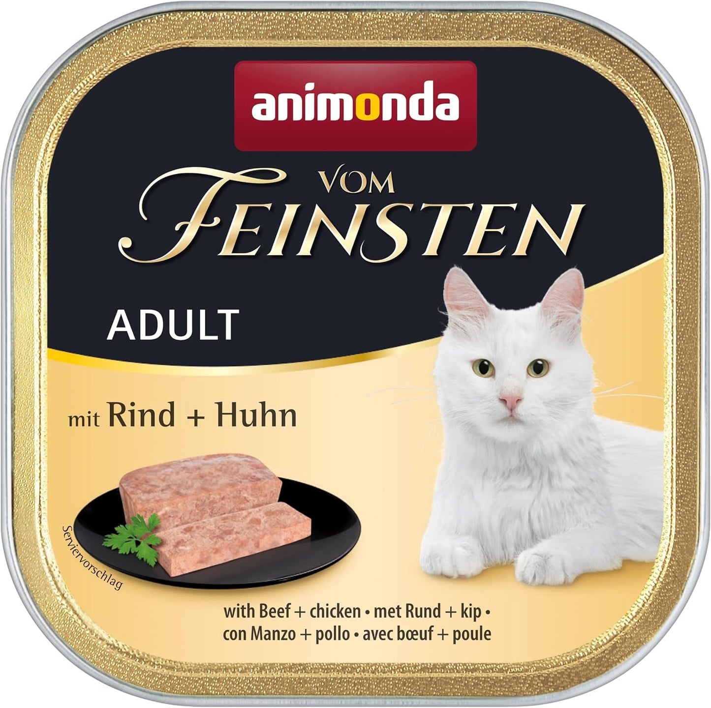 animonda Vom Feinsten Alimento umido per gatti adulti, varietà pollo, 6 x 100 g
