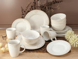 CreaTable, 23601, serie Romantic Vintage, set di stoviglie da 16 pezzi per 4 persone, servizio combinato in porcellana, lavabile in lavastoviglie e adatto al microonde, produzione di qualità