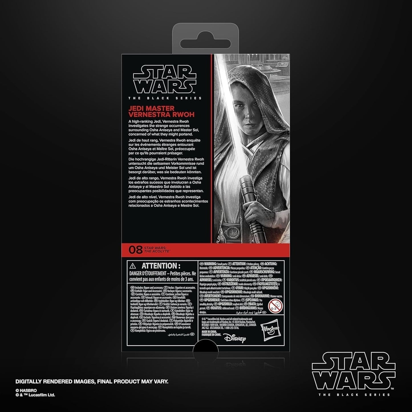 Star Wars Black Series Maestro Jedi Vernestra Rwoh, Acolytes Action Figure da Collezione (15 Cm) Action figures Naty Shop