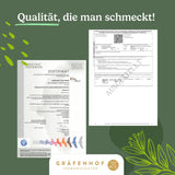Tè Yerba Mate biologico L'originale tè Mate sfuso da 1 kg Alto contenuto di caffeina Non tostato Essiccato all'aria Testato in laboratorio Foglie di Mate Confezionato in Germania Qualità Premium Gräfenhof