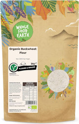 Wholefood Earth Farina Di Grano Saraceno Biologica 1kg | Crudele | Non OGM | Vegano | Certificato biologico