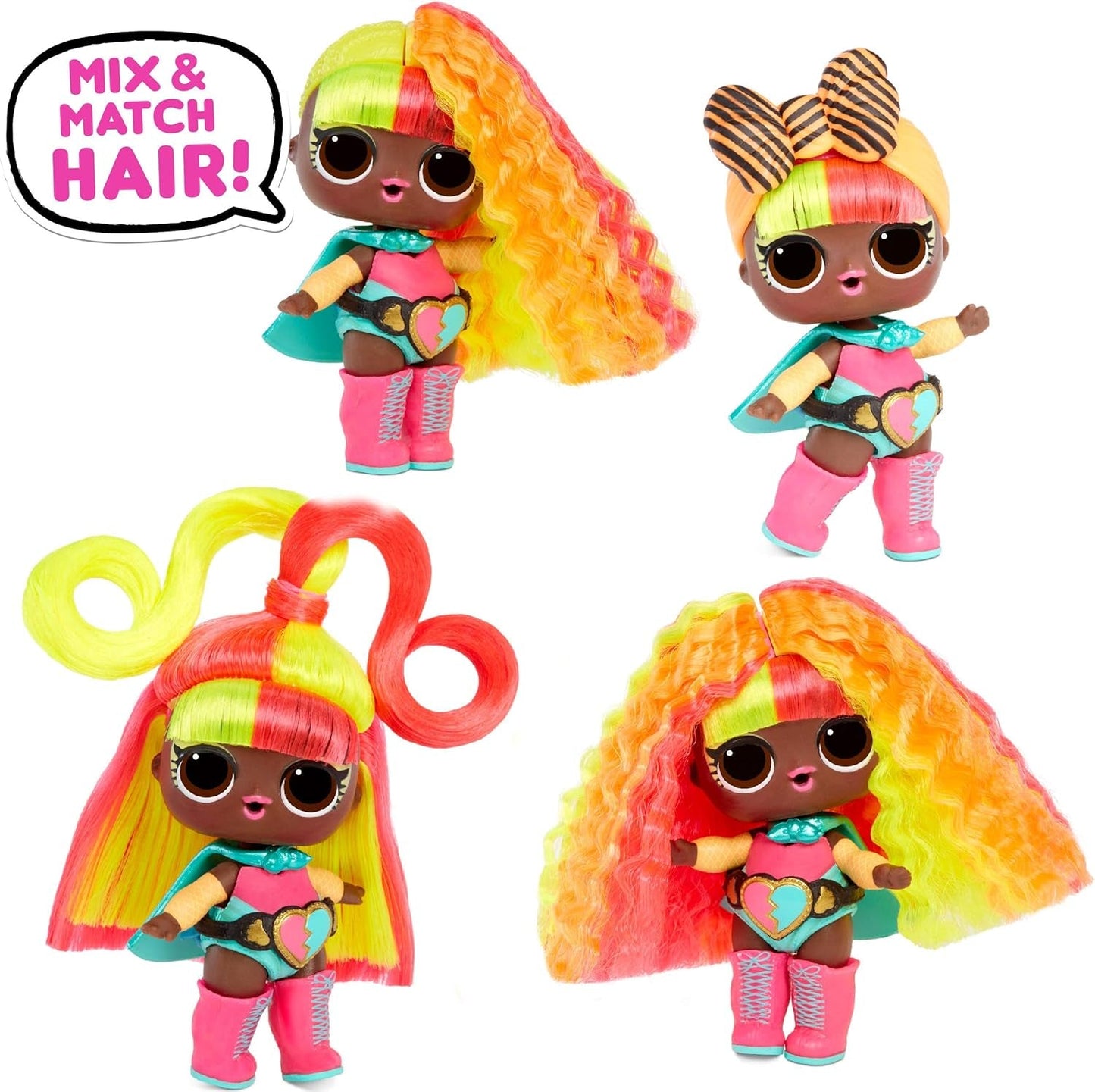 Bambole da collezione LOL Surprise per ragazze - Con 15 diverse sorprese e acconciature - Bambole #Hairvibes