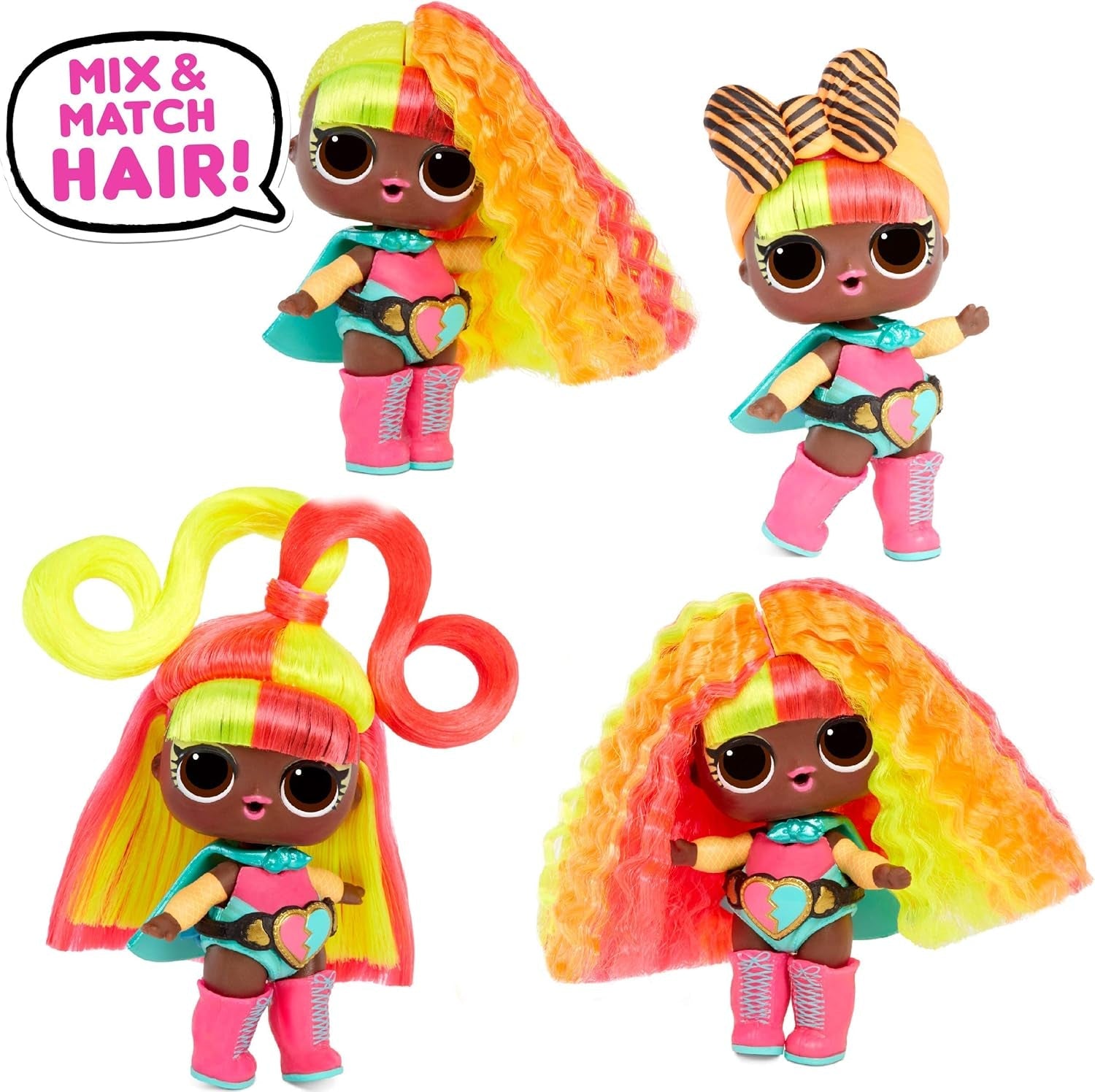 Bambole da collezione LOL Surprise per ragazze - Con 15 diverse sorprese e acconciature - Bambole #Hairvibes