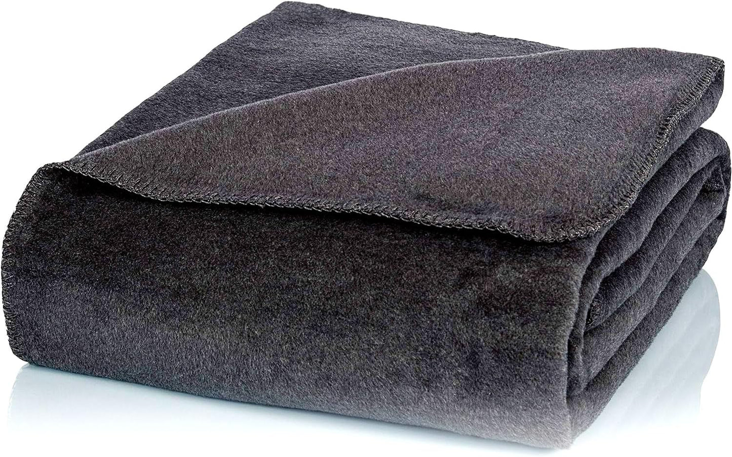 Glart coperta accogliente semplice coperta rosso bordeaux 130X170 cm per divano, morbida e calda coperta in lana extra soffice come una coperta per divano coperta per divano, morbida coperta accogliente coperta, morbida coperta per divano, letti e coperte U1B Glart Uni antracite