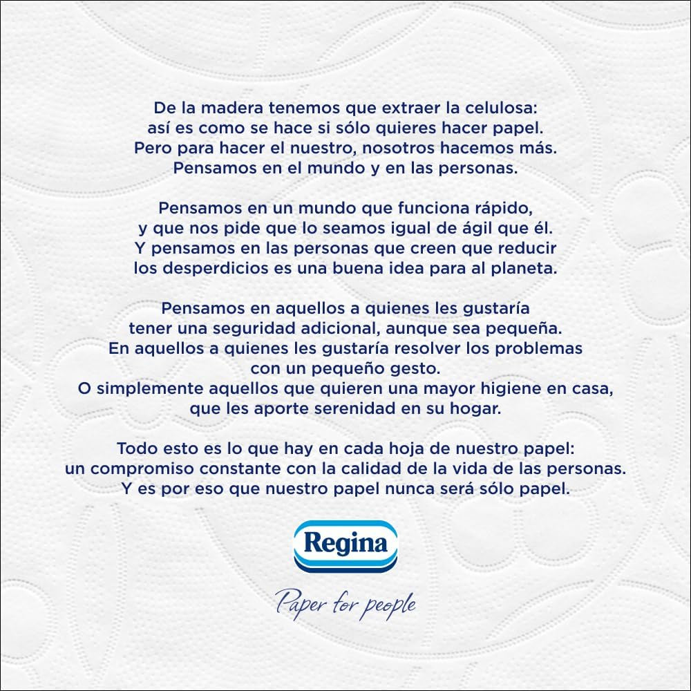 Regina Feeling - 42 rotoli di carta igienica, 175 fogli a tre strati, estratto di cotone naturale e profumazione delicata, packaging 60% plastica riciclata, carta certificata 100% Fsc