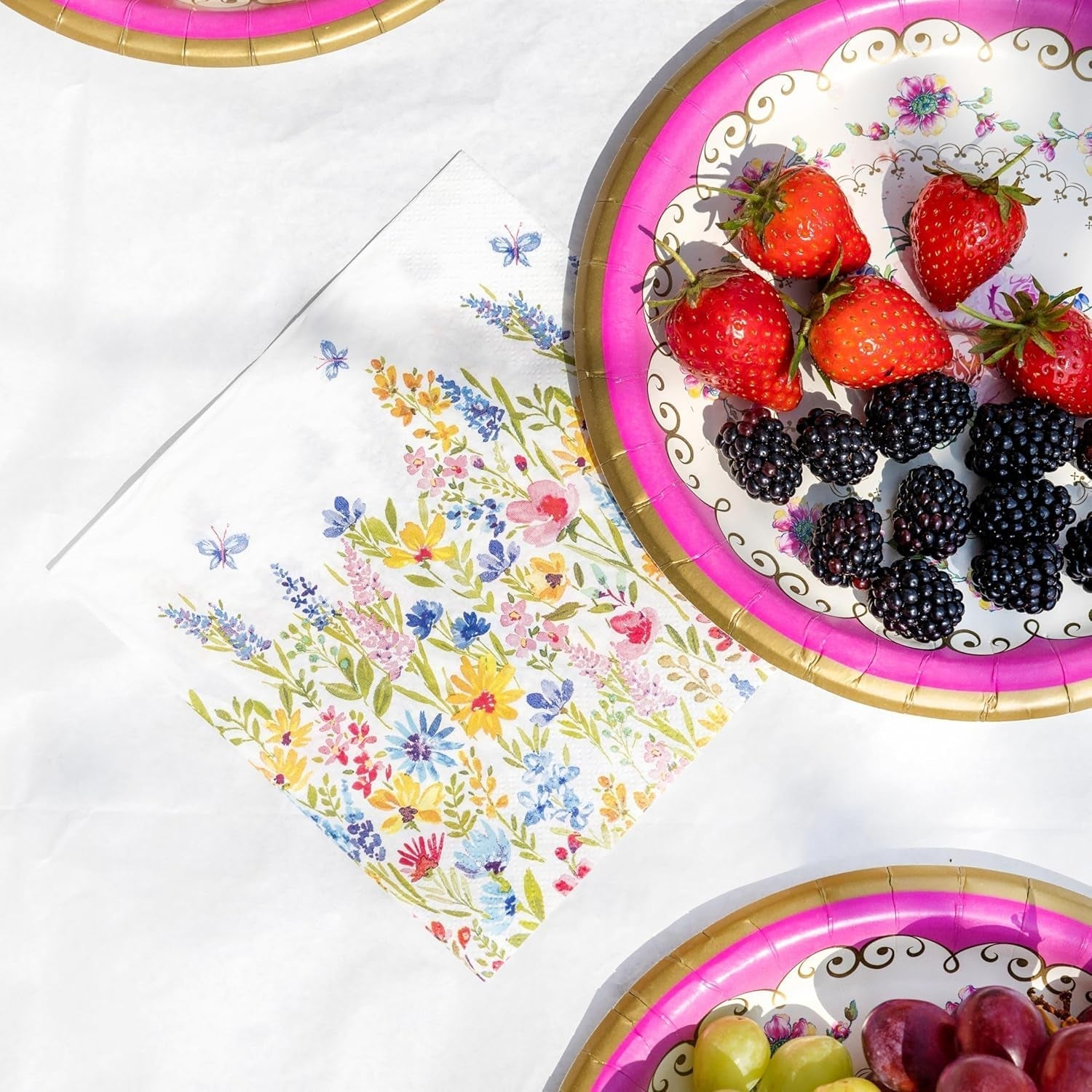 Talking Tables Tovaglioli usa e getta da tavolo, Tovaglioli di carta morbidi, Tovaglioli usa e getta con motivi floreali, Per matrimoni o uso quotidiano, Ecologici, Compostabili, Riciclabili