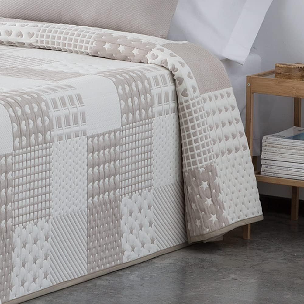 VIALMAN Colcha Bouti Ligera Copriletto Sofia 21, cotone poliestere, beige, Cama 150: 250 X 270 Cm Letti e coperte Besuche den VIALMAN-Store