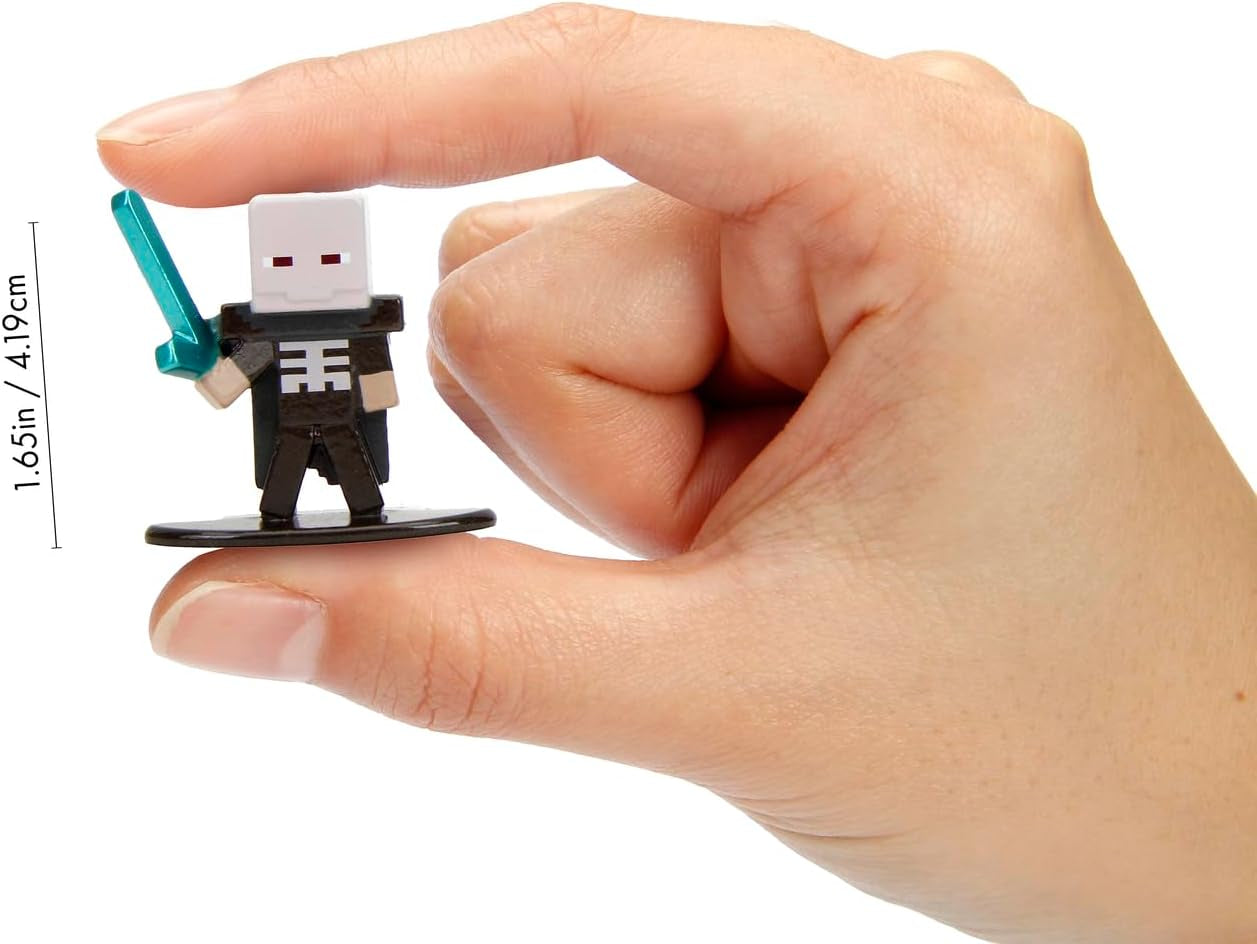 Jada Toys - Minecraft Blind Pack Nanofigs, Wave 2, Minecraft Legends Nano Metal Figura da collezione, Vari modelli, 4 cm, Età 3+, Action figure nere Naty Shop