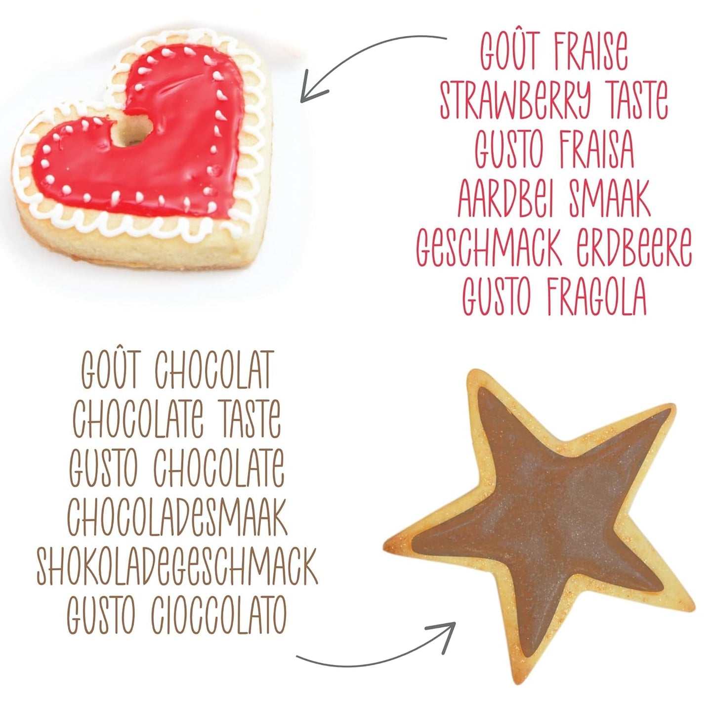 Scrapcooking - Pennarelli 4 pezzi: oro, cioccolato, bianco e rosso - penne commestibili decorative per scrivere e disegnare su dolci, torte e biscotti