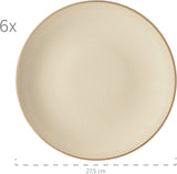 MÄSER 931734 Ossia, Set da banco per 6 persone nel look vintage mediterraneo, servizio da tavola moderno da 12 pezzi con suppellettili e spezie in sandigem Grau, Keramik, Sandgrau