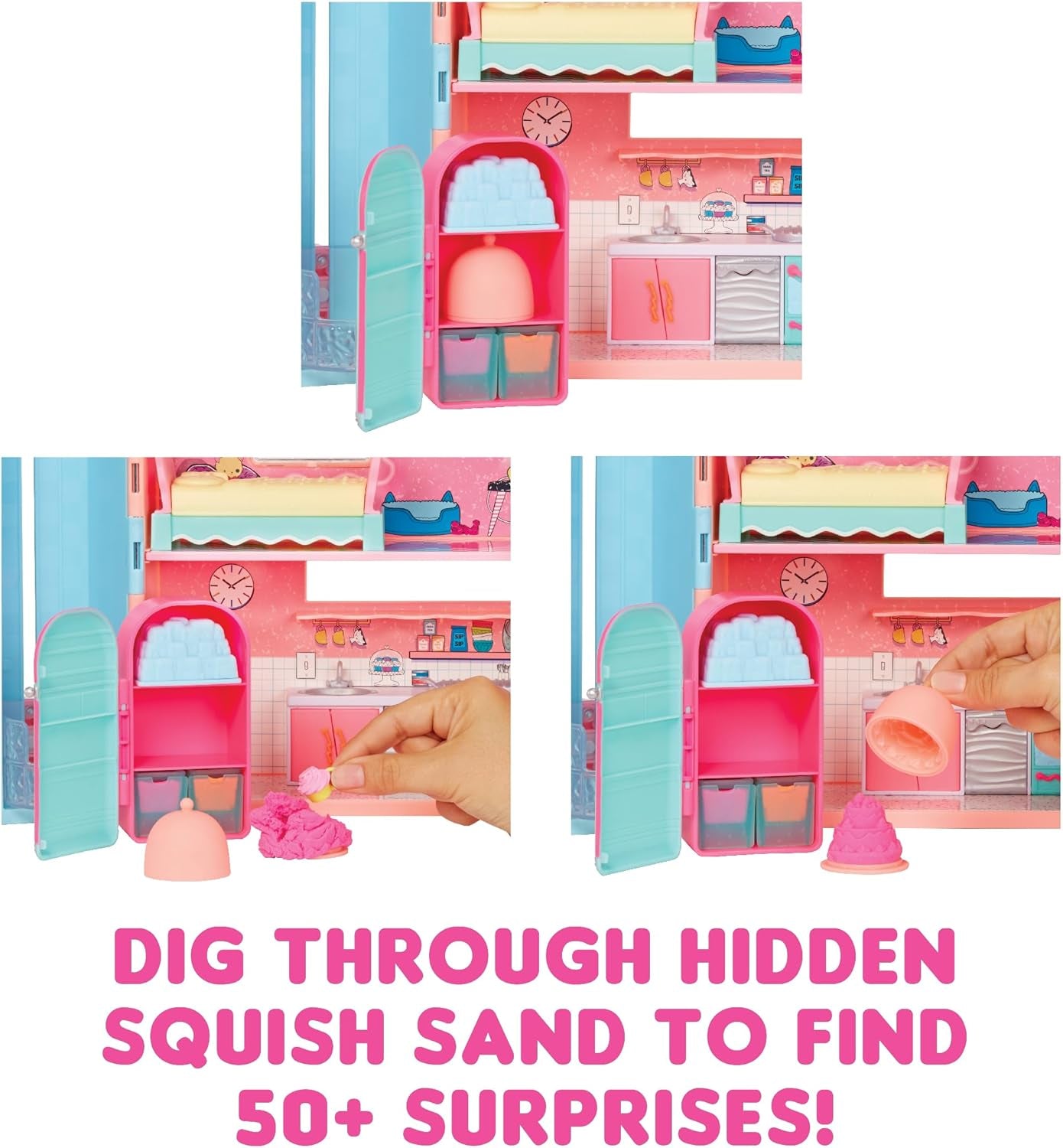 LOL Sorpresa! Magic House con Squish Sand e bambola da collezione Diva - Playset con bambola da collezione, Squish Sand, sorprese e accessori - Ideale per bambine dai 4 anni in su