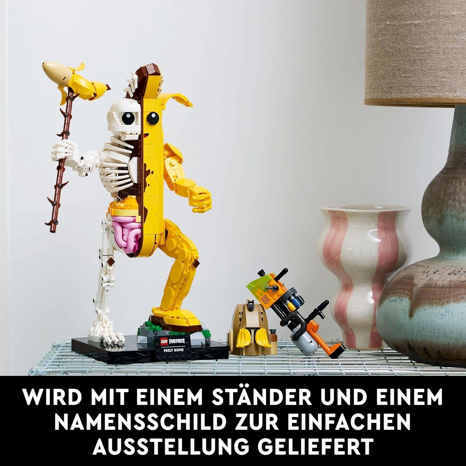 LEGO Fortnite bone shali - Incluso lanciatore di vernice e piccone per ciotola - Oggetto da collezione per gli appassionati di videogiochi - Set da costruzione per adulti come decorazione per la casa o l'ufficio - 77072 Set da costruzione Besuche den LEGO-Store