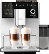 Melitta CI Touch - Macchina per caffè espresso completamente automatica con sistema per il latte, macchina per caffè espresso con macinacaffè integrato e cappuccinatore, ad es. per espresso o cappuccino, argento
