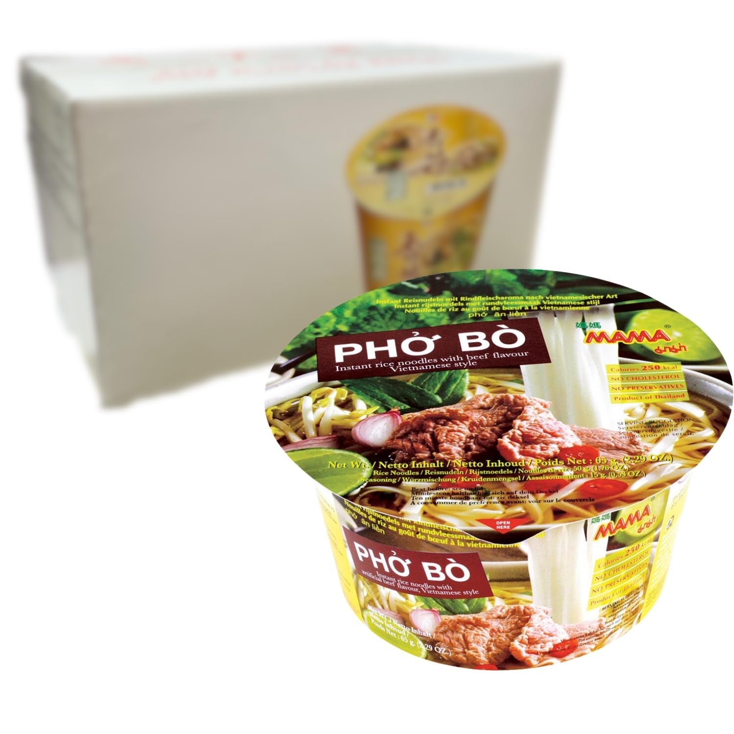 MAMA - Ciotola di spaghetti di riso istantanei Pho Ga - (1 x 65 g)