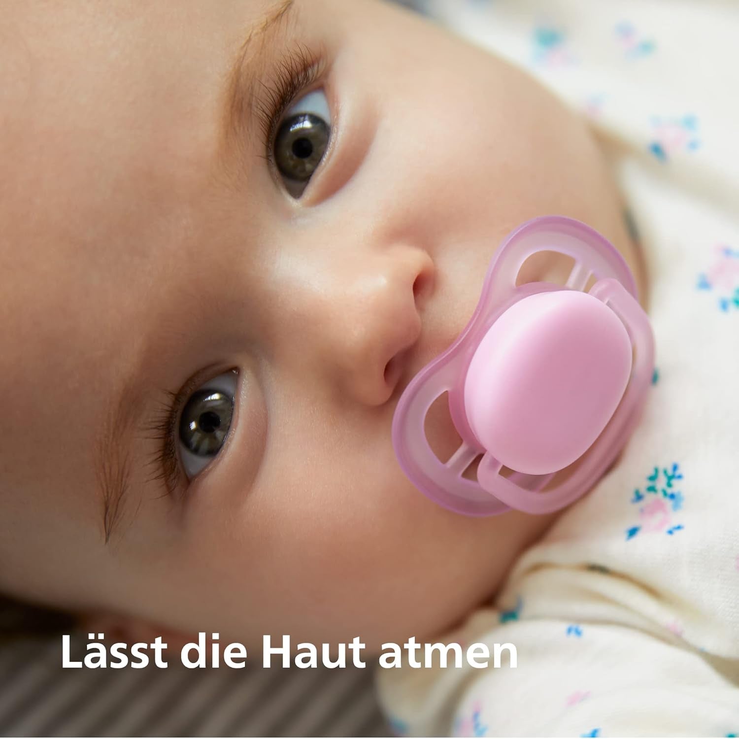 Philips AVENT Set di 4 succhietti Ultra Air leggeri e traspiranti: 2 succhietti che si illuminano al buio e 2 succhietti diurni, 18 mesi+ (modello SCF349/43)