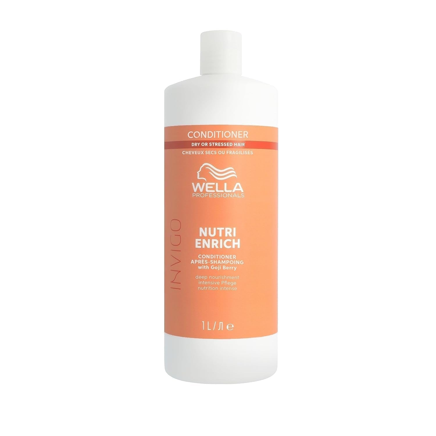 Wella Professionals Invigo Nutri Enrich - cura idratante per capelli danneggiati - balsamo, maschera e balsamo con vitamina E, pantenolo e mandorle - contro l'effetto crespo e per ricci vivaci Maschera per capelli Naty Shop Conditioner 1 litro