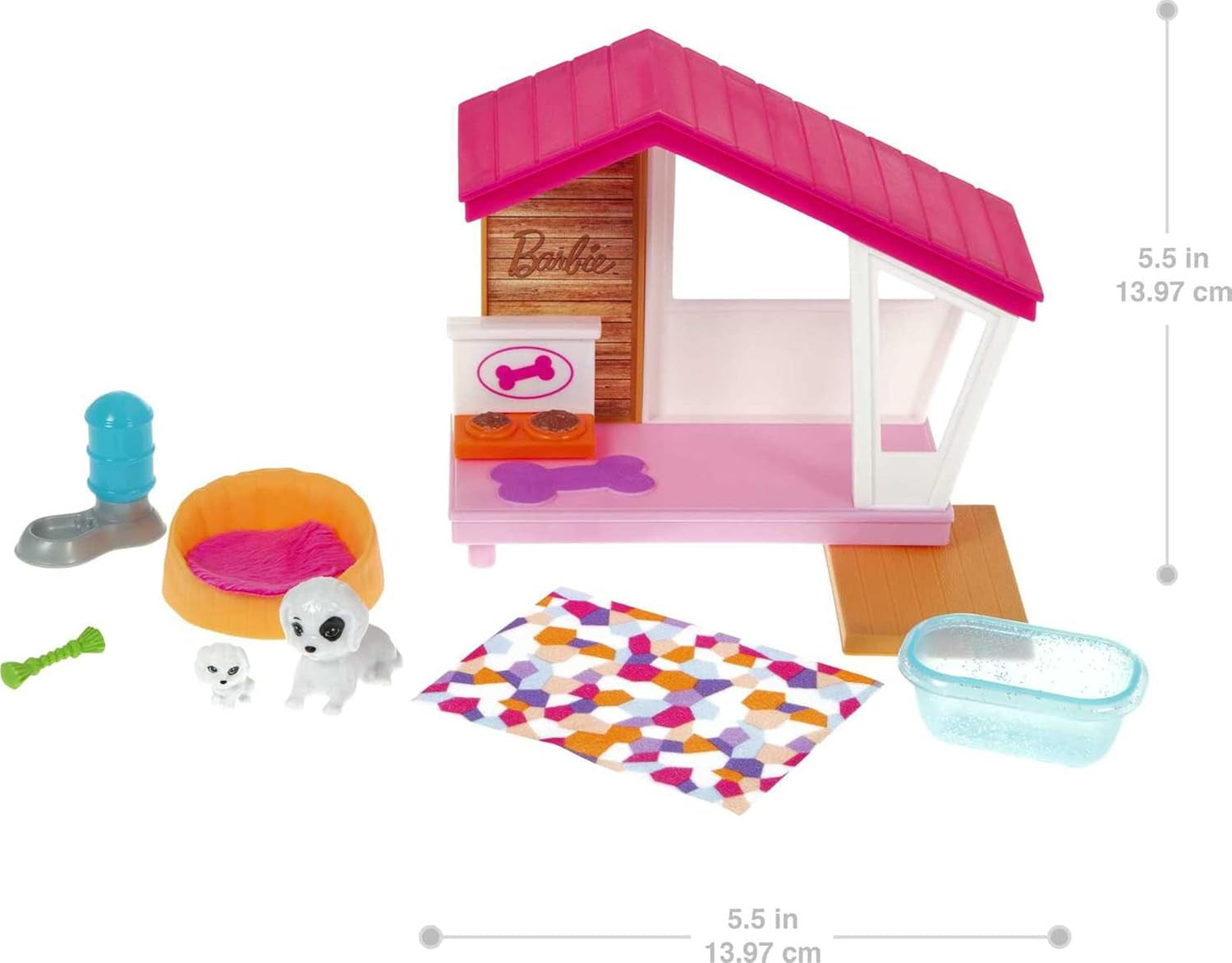 Barbie GRG78 - Mini Playset con 2 cani, cuccia e accessori, regalo per bambini da 3 a 7 anni Naty Shop Dolls